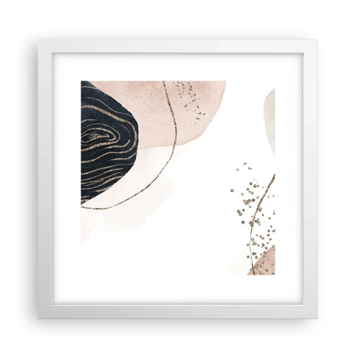 Poster in cornice bianca - Tutto scorre - 30x30 cm