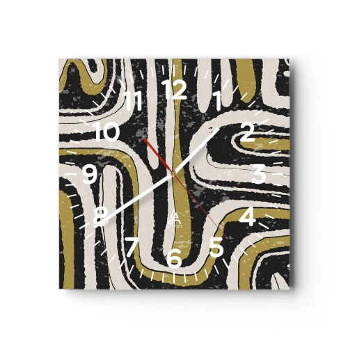 Orologio da parete - Orologio in Vetro - Composizione: strade e vicoli - 30x30 cm