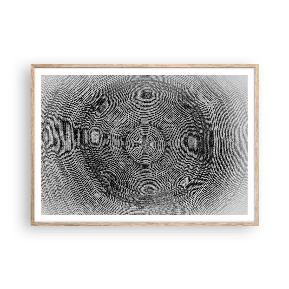 Poster in cornice rovere chiaro - I segni del tempo - 100x70 cm