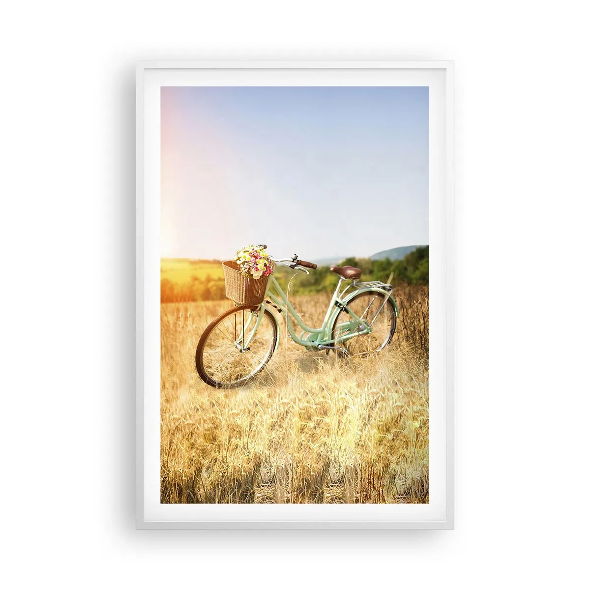 Poster in cornice bianca - Resto qui un attimo - 61x91 cm