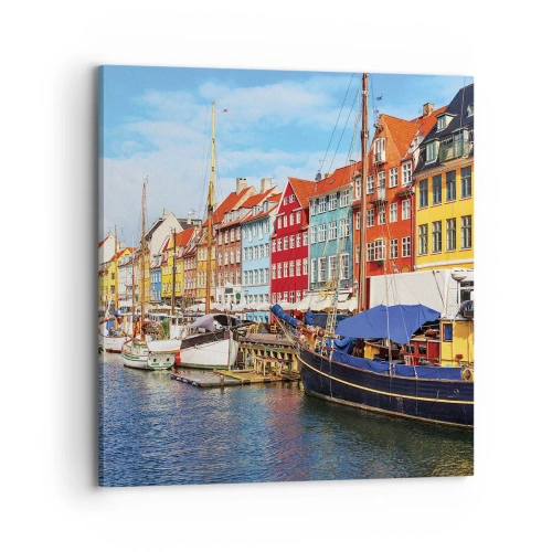 Quadro su tela - Stampe su Tela - Riva gioiosa - 70x70 cm