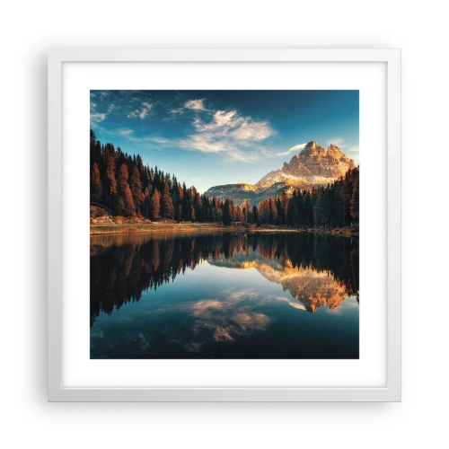 Poster in cornice bianca - Paesaggio doppio - 40x40 cm