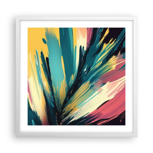 Poster in cornice bianca - Composizione: esplosione di gioia - 50x50 cm