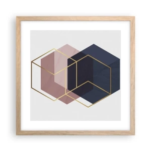 Poster in cornice rovere chiaro - La forza della semplicità - 40x40 cm