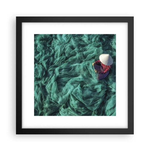 Poster in cornice nera - Nel mare di reti - 30x30 cm