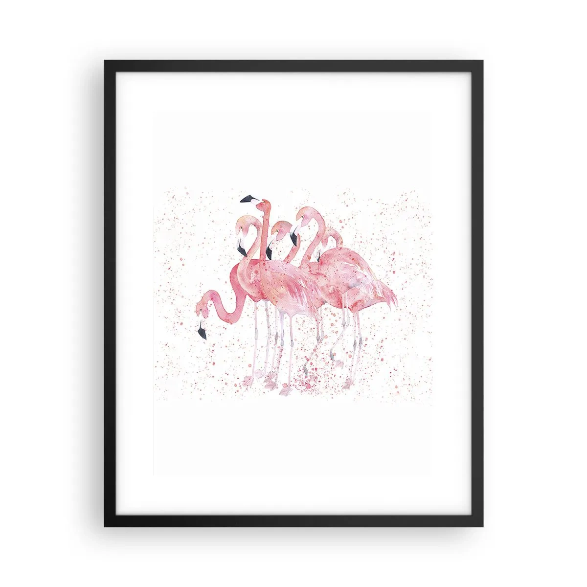 Poster in cornice nera - Gruppo in rosa - 40x50 cm