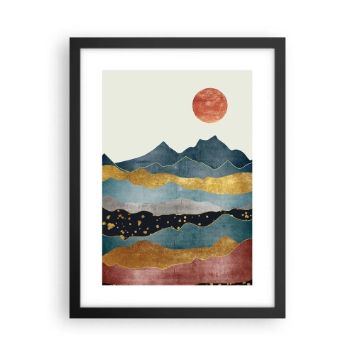 Poster in cornice nera - La sezione del mondo - 30x40 cm