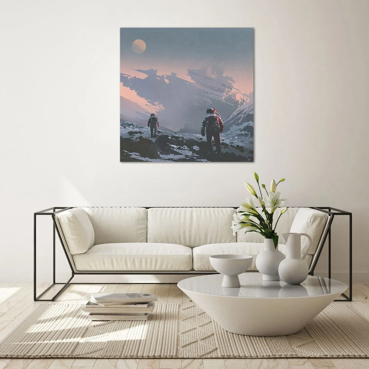 Quadro su vetro - Sotto una stella sconosciuta - 30x30 cm