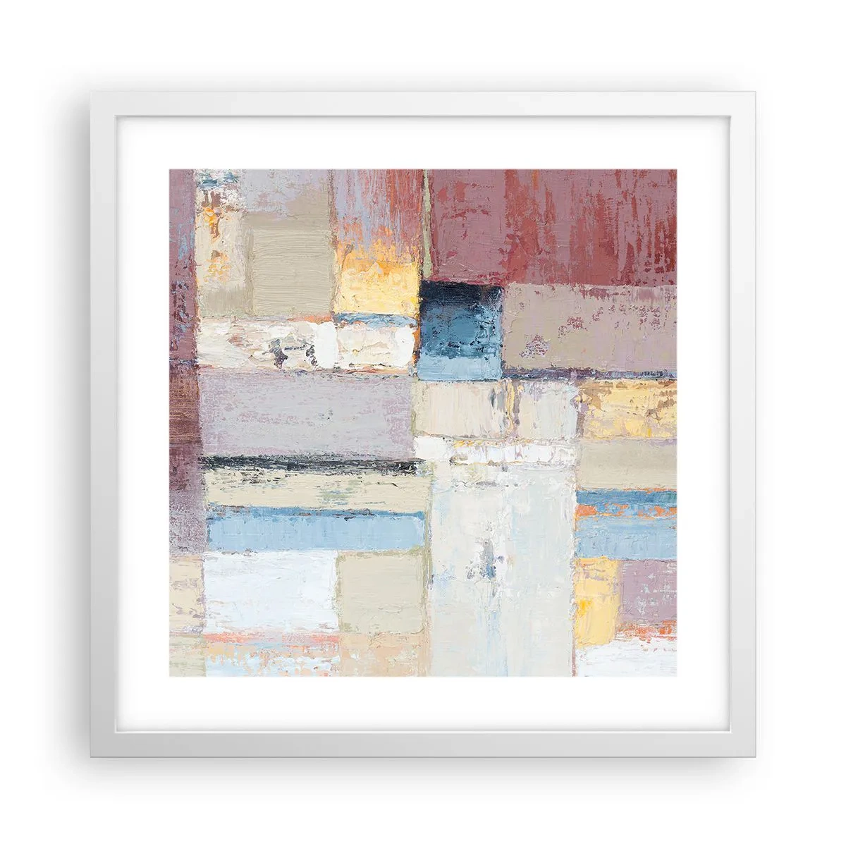 Poster in cornice bianca - La pace della geometria - 40x40 cm