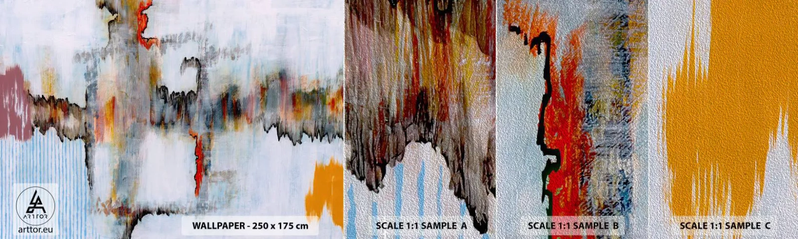 Campione di Fotomurale Premium Sand - Scritto sull'acqua - Astrazione, Pezzo, Modello moderno - 100x30 cm