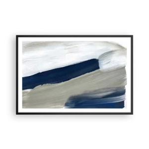 Poster in cornice nera - Incontro con il bianco - 91x61 cm
