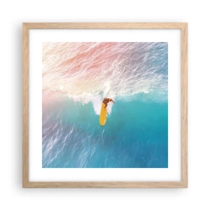 Poster in cornice rovere chiaro - Il cavaliere dell'oceano - 40x40 cm
