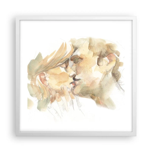 Poster in cornice bianca - Sarà l'anima gemella? - 50x50 cm