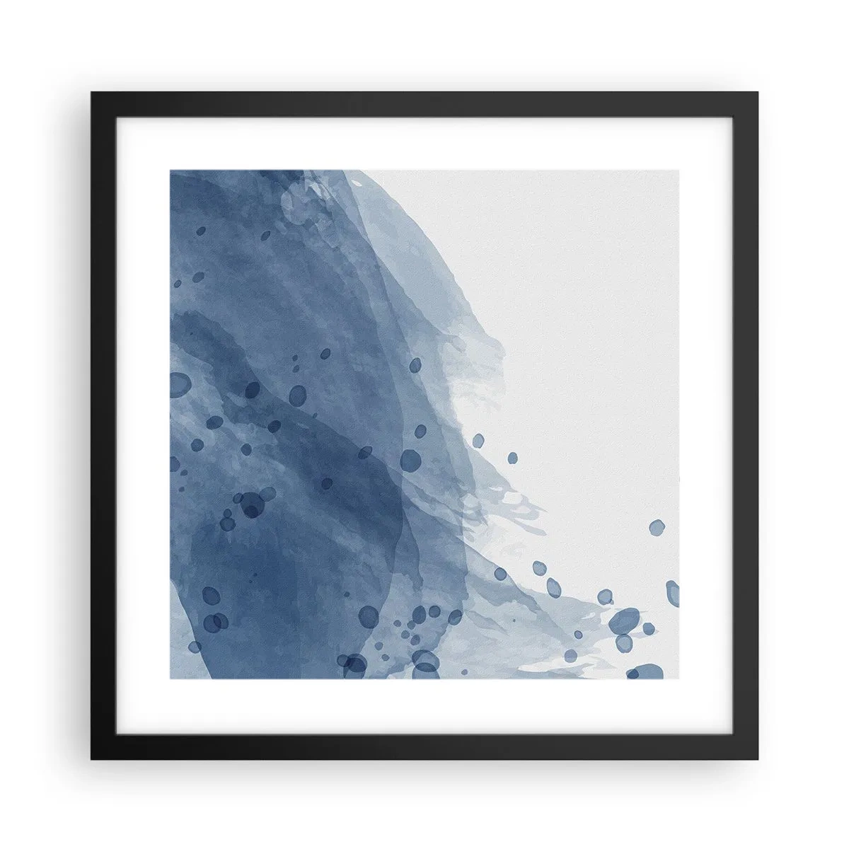 Poster in cornice nera - Tulle blu - 40x40 cm