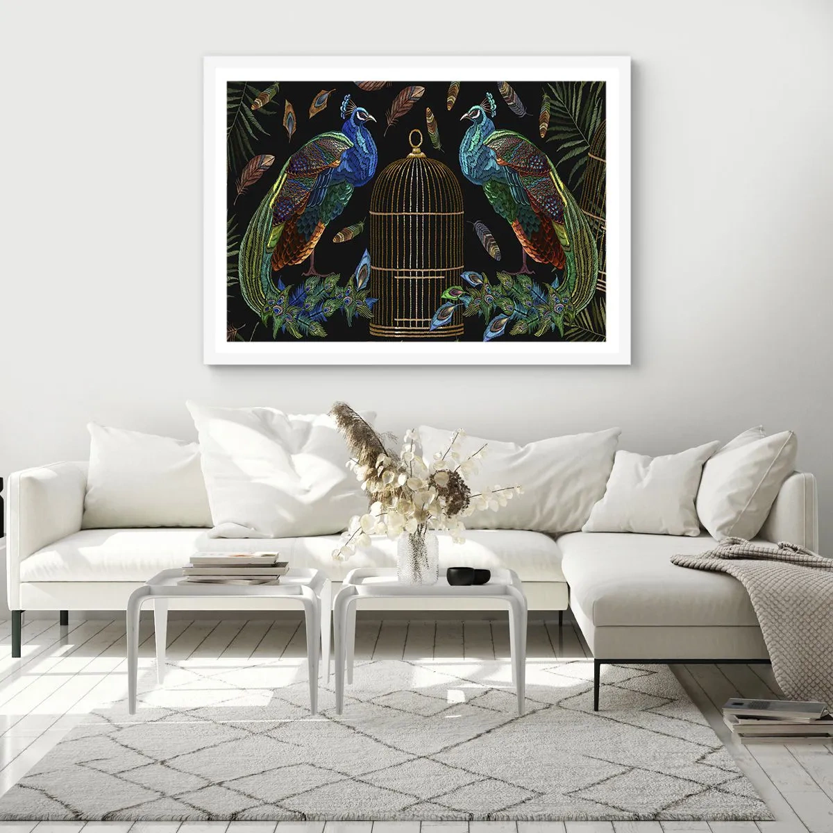 Poster in cornice bianca - Con gli abiti reali - 91x61 cm
