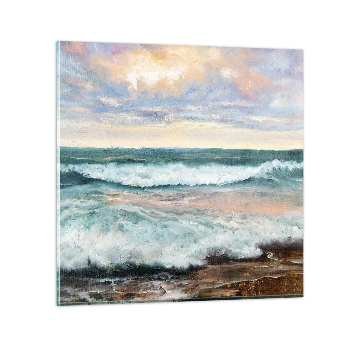 Quadro su vetro - Dove l'anima si calma - 40x40 cm