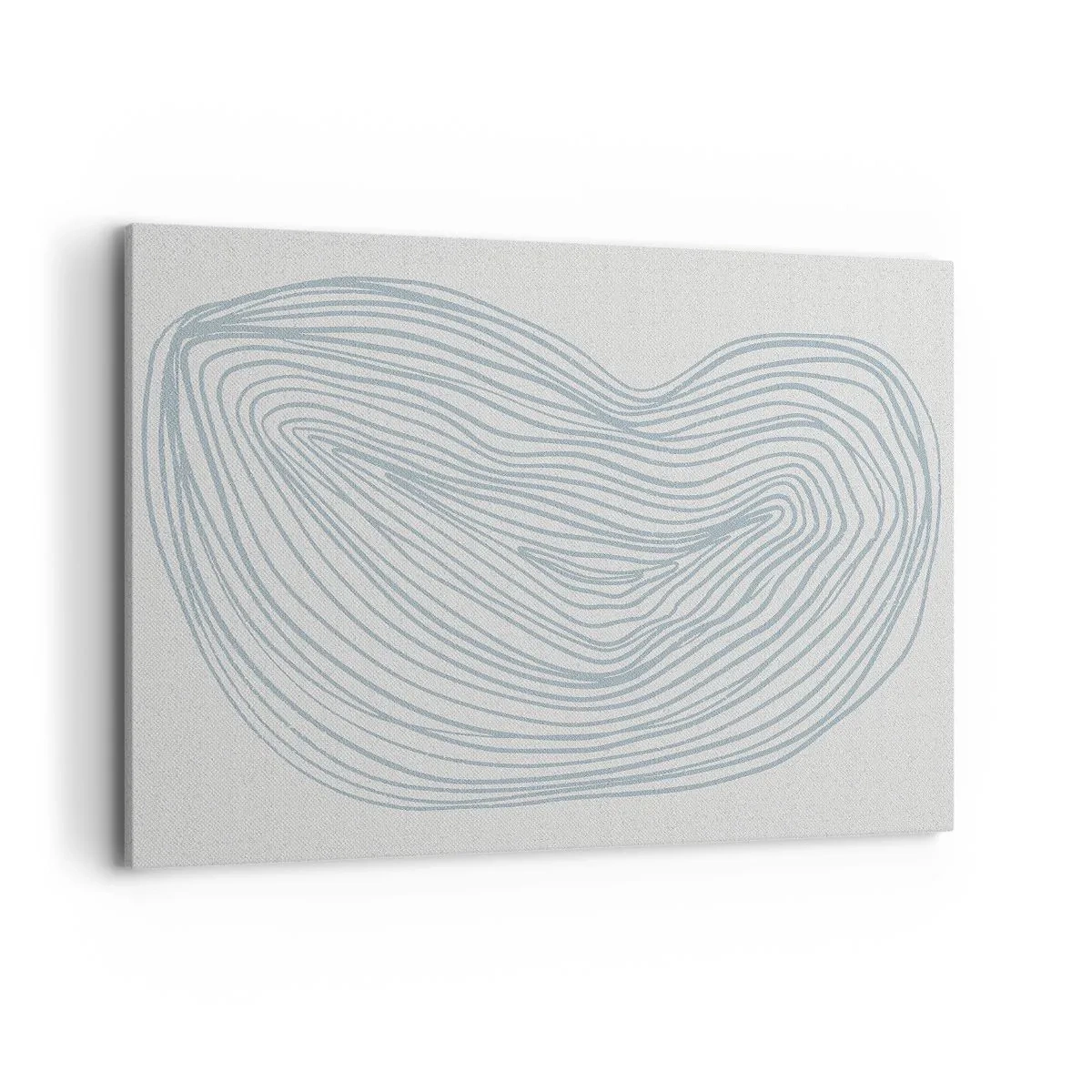 Quadro su tela - Stampe su Tela - Motivo astratto a onde in delicato blu - 100x70cm - Il sorriso di una goccia - Decorazione murale moderna per soggiorno e camera da letto ARTTOR