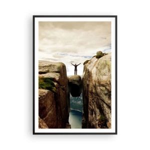 Poster in cornice nera - Come ti senti? - 70x100 cm