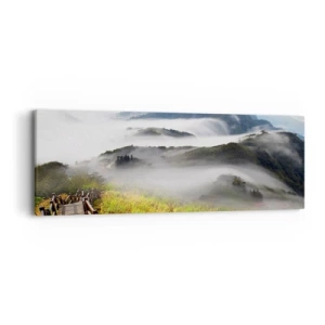 Quadro su tela - Stampe su Tela - Avvolti di luce e nebbia - 90x30 cm
