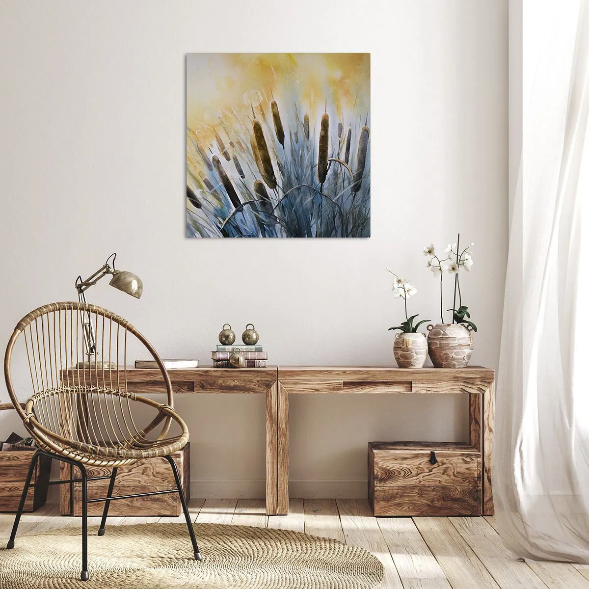 Quadro su tela - Stampe su Tela - Fresco dell'acqua, calore del sole - 30x30 cm
