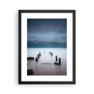 Poster in cornice nera - Lago pensieroso - 30x40 cm