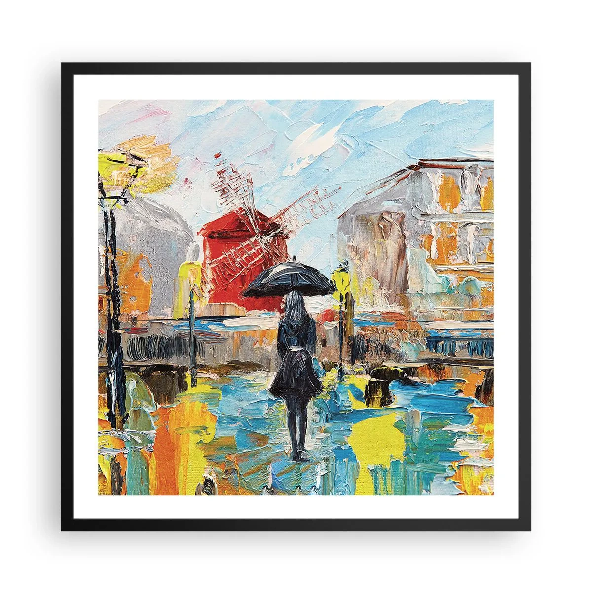 Poster in cornice nera - Leggende di Parigi - 60x60 cm