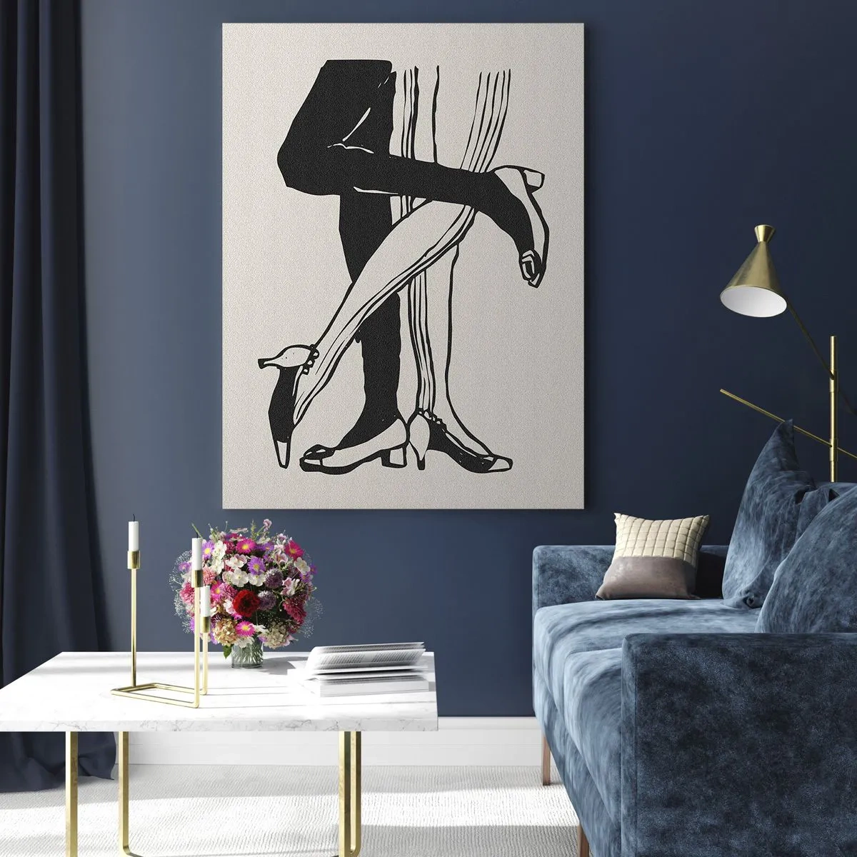 Quadro su vetro - Attributo femminile - 70x100 cm