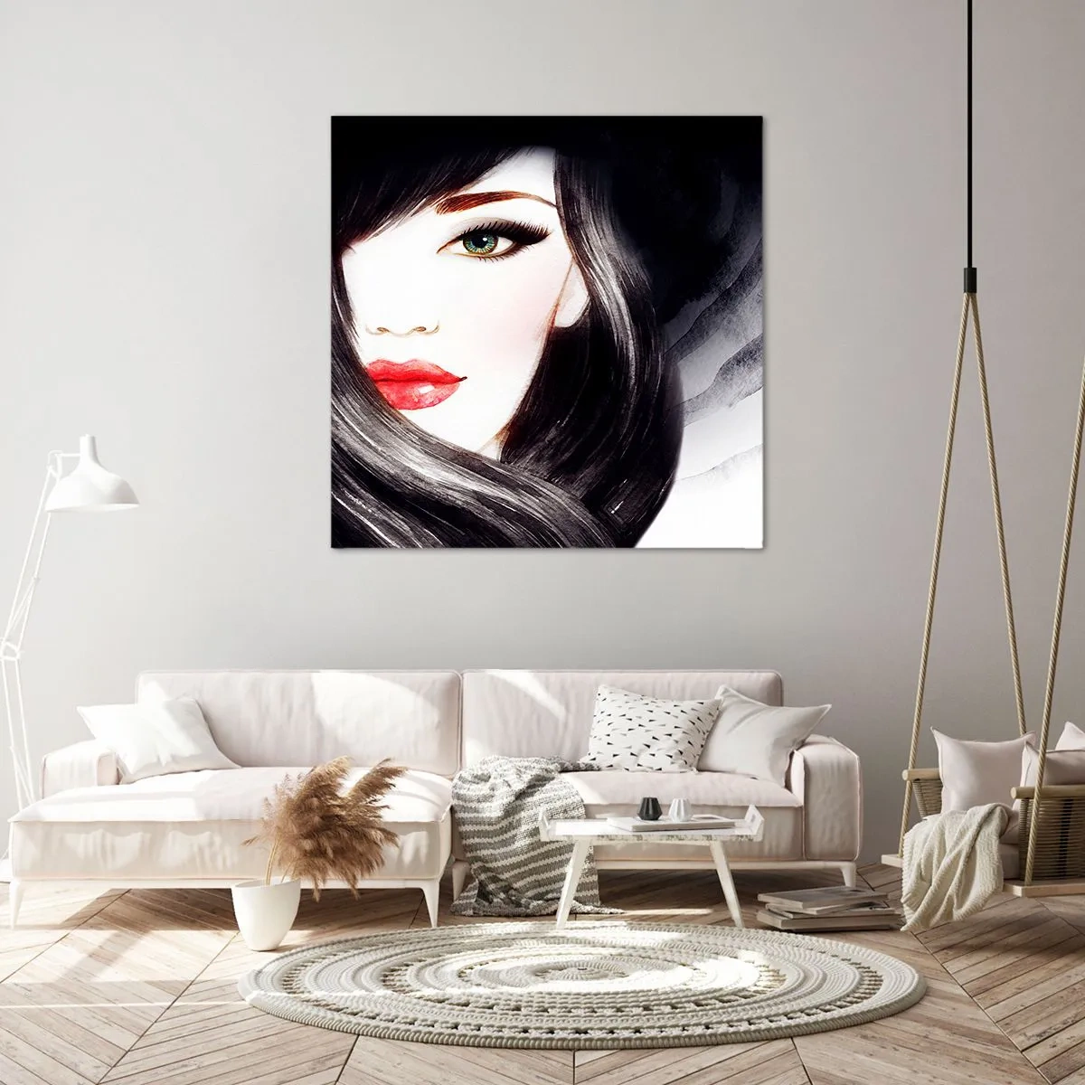 Quadro su tela - Stampe su Tela - Sguardo di zaffiro - 30x30 cm