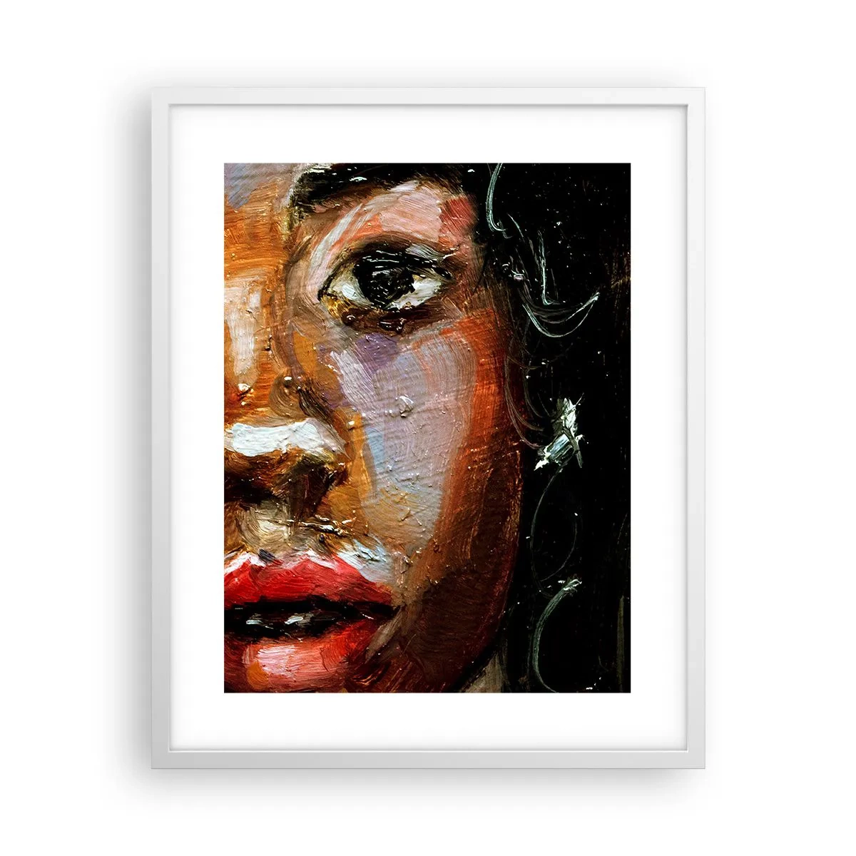Poster in cornice bianca - Oscurità e luce - 40x50 cm