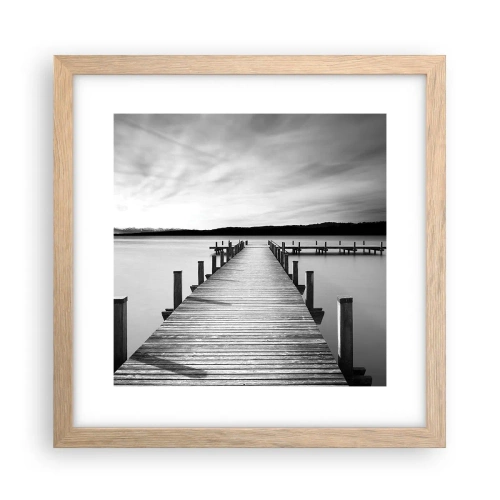 Poster in cornice rovere chiaro - Pace sull'acqua - 30x30 cm