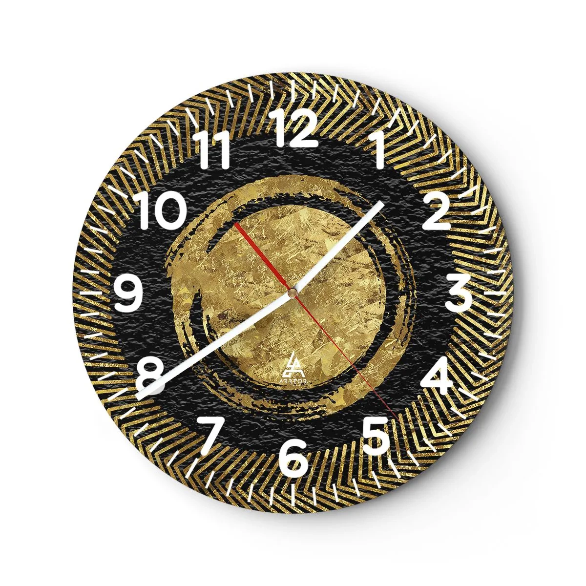 Orologio da parete - Orologio in Vetro - Composizione glamour - 40x40 cm