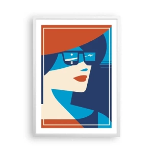 Poster in cornice bianca - Viaggio di vacanze - 50x70 cm