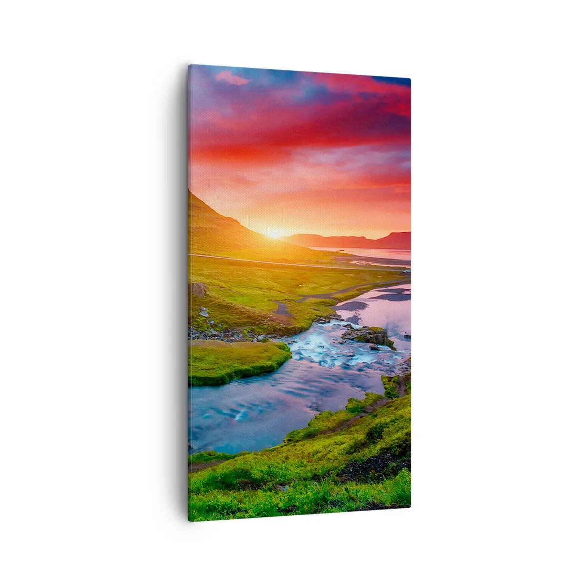 Quadro su tela - Stampe su Tela - Islanda: acqua e fuoco - 55x100 cm