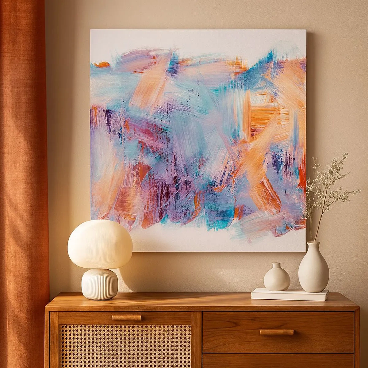 Quadro su tela - Stampe su Tela - Caos colorato - 30x30 cm