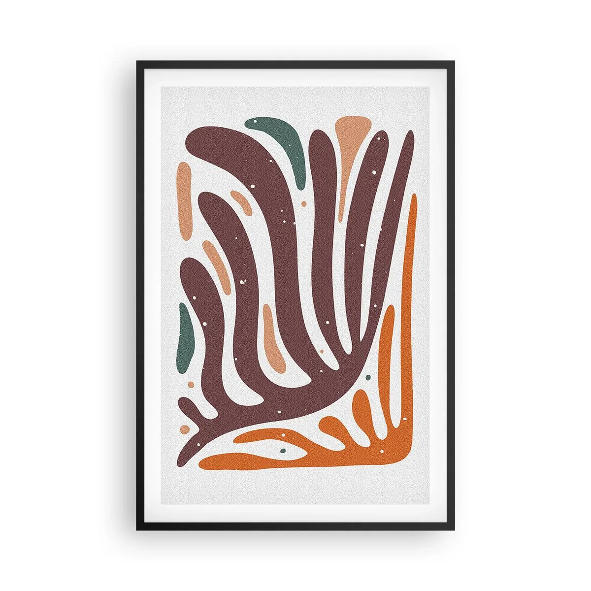 Poster in cornice nera - Composizione organica raggiante - 61x91 cm