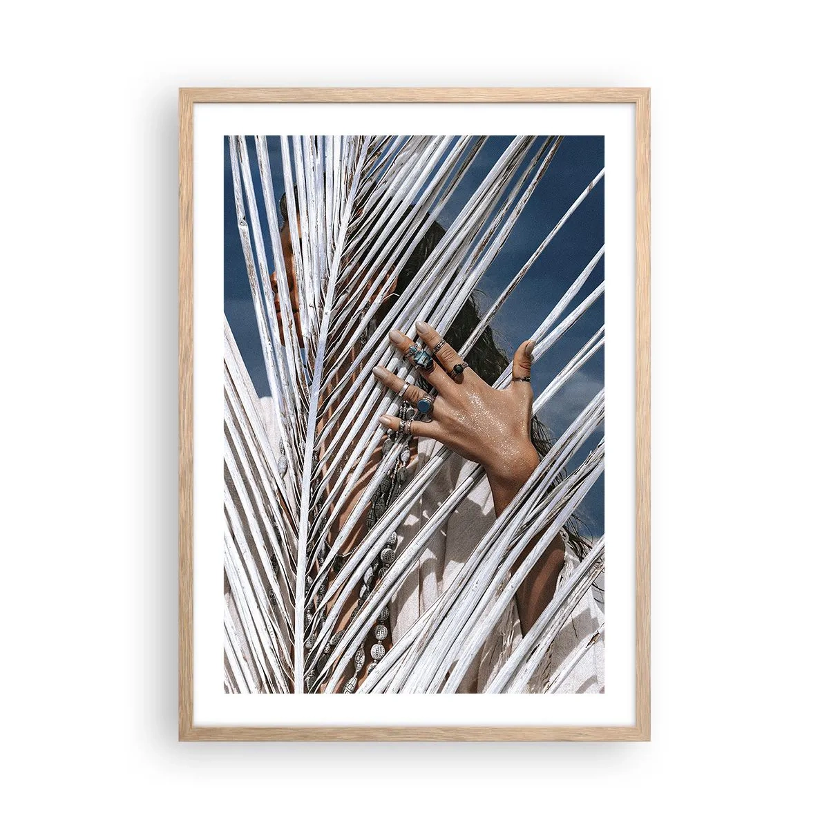 Poster in cornice rovere chiaro - La ragazza dello sciamano? - 50x70 cm