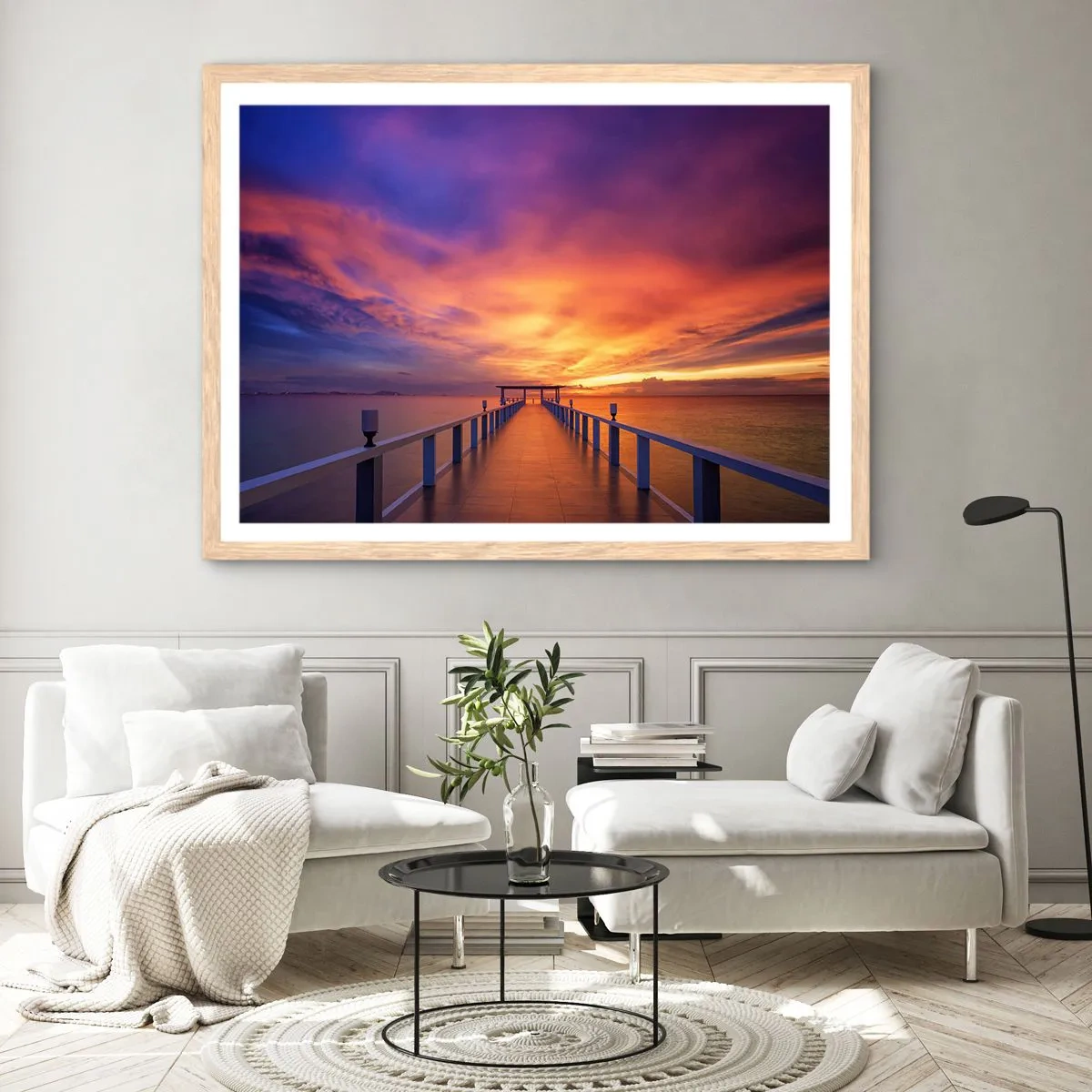 Poster in cornice rovere chiaro - Senza fine - 91x61 cm