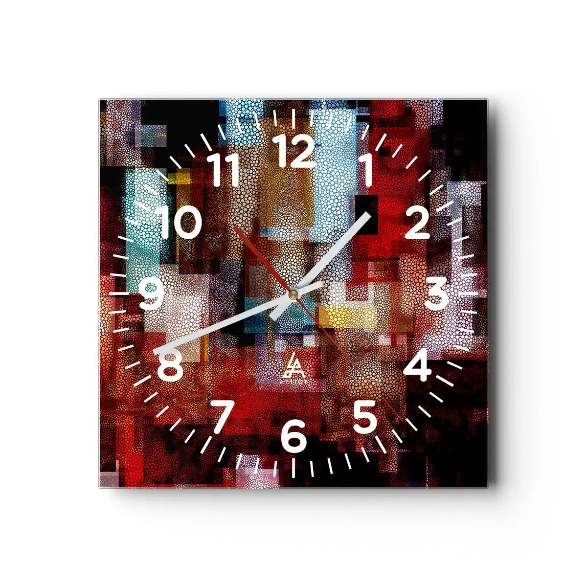 Orologio da parete - Orologio in Vetro - Confusione aggrovigliata - 40x40 cm