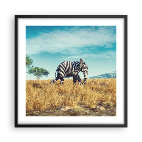 Poster in cornice nera - Il grigio non è più di moda - 50x50 cm