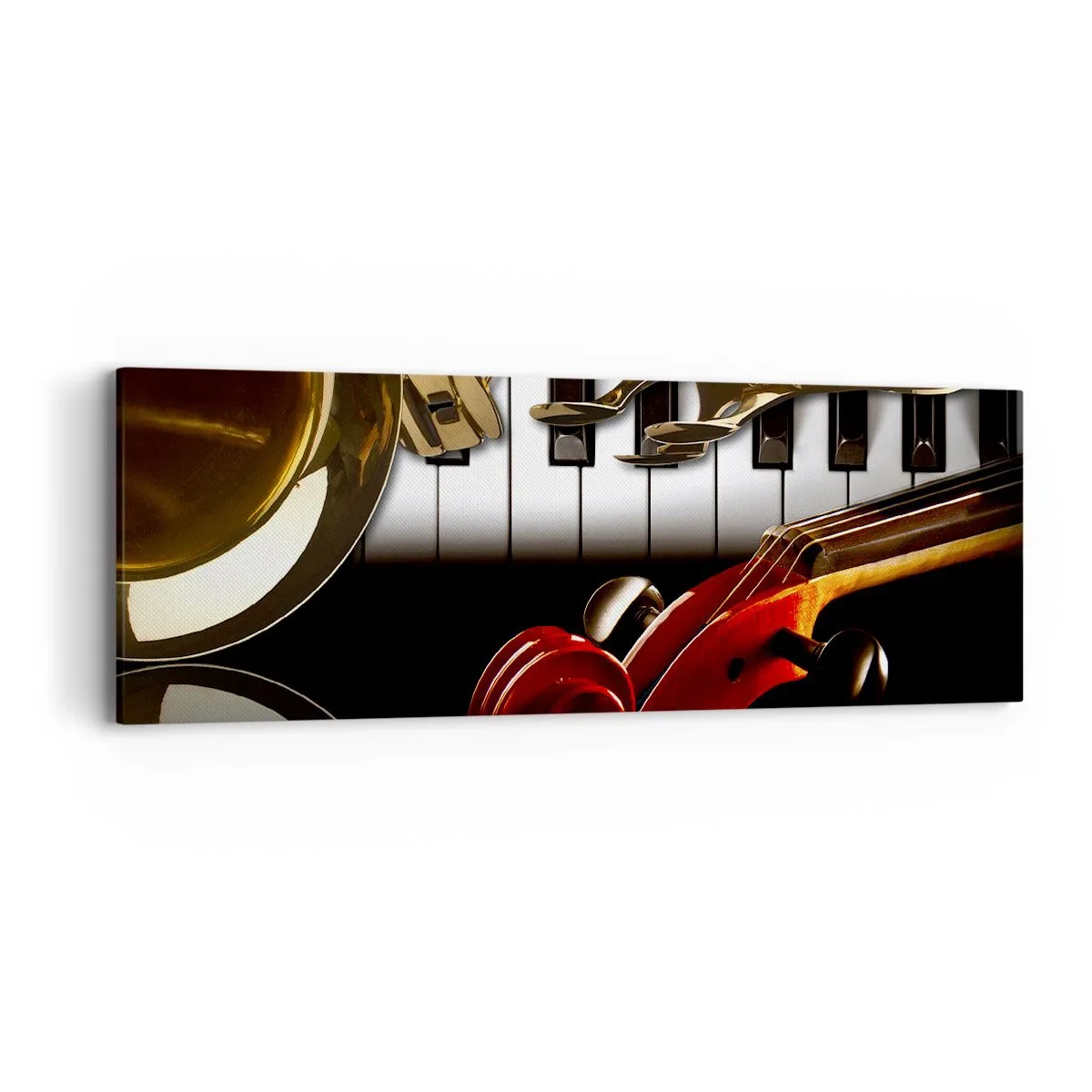 Quadro su tela - Stampe su Tela - Metallo, legno e avorio - 90x30 cm