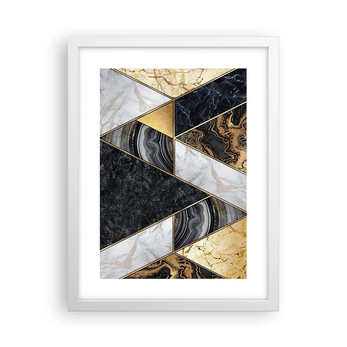 Poster in cornice bianca - Pietra su pietra - 30x40 cm