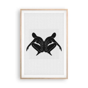 Poster in cornice rovere chiaro - Anima comune - 61x91 cm