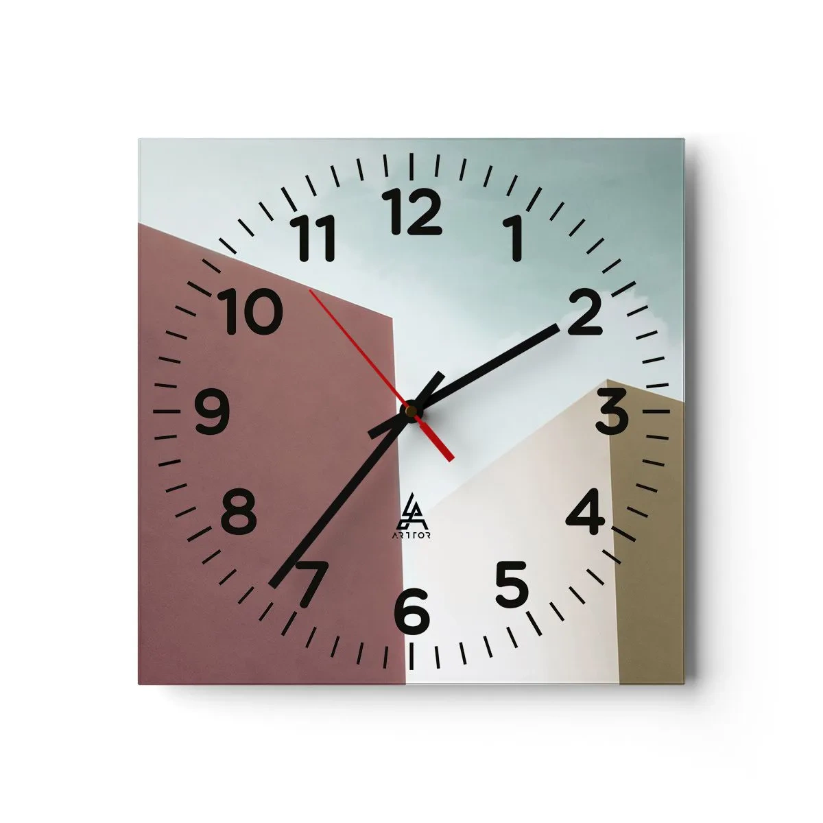 Orologio da parete - Orologio in Vetro - Geometria di un'estate assolata - 30x30 cm
