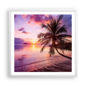 Poster in cornice bianca - Beatitudine a perdita d'occhio - 60x60 cm