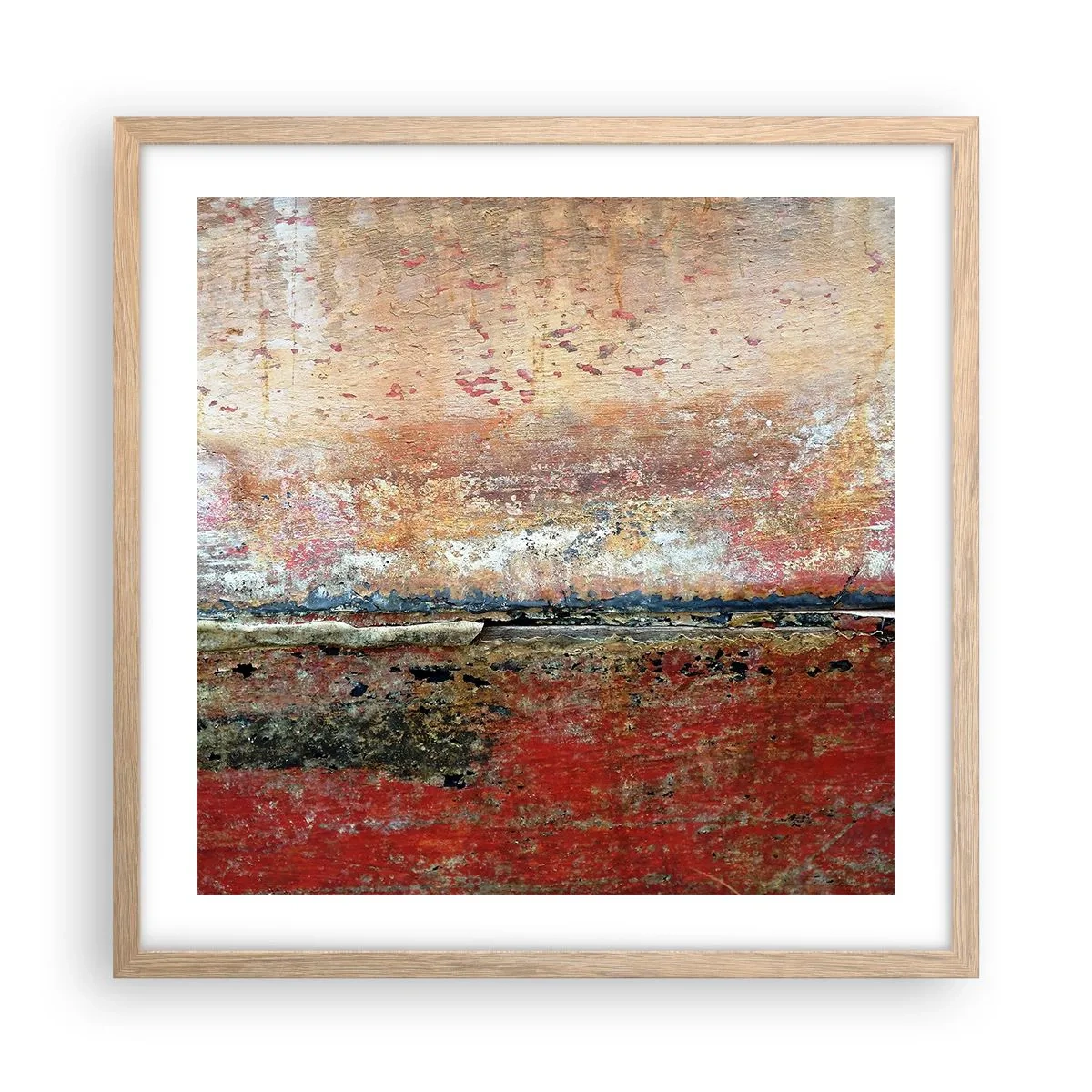 Poster in cornice rovere chiaro - Forse è il mare - 50x50 cm