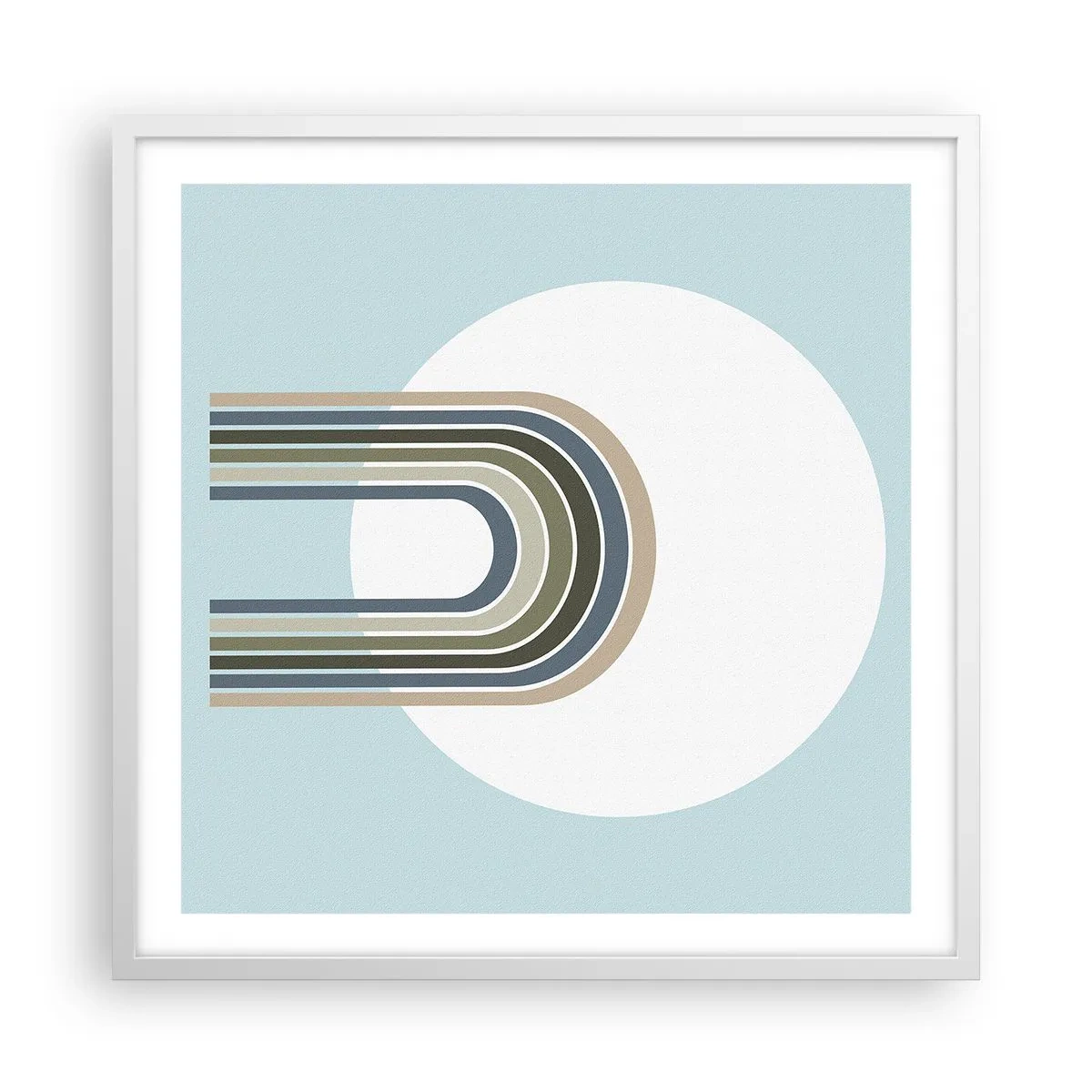 Poster in cornice bianca - Attrazione irresistibile - 60x60 cm