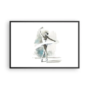 Poster in cornice nera - Tramutata in un cigno - 91x61 cm