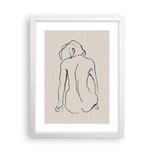 Poster in cornice bianca - Nudo di ragazza - 30x40 cm