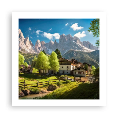 Poster - Idillio alpino - 50x50 cm