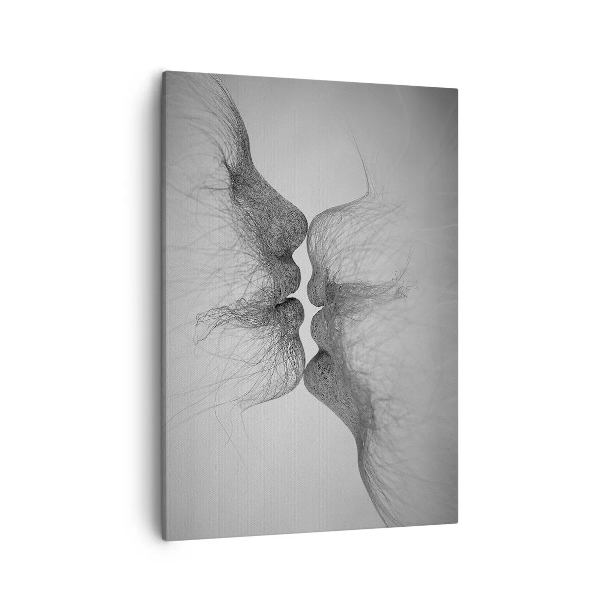 Quadro su tela - Stampe su Tela - Un bacio astratto presentato in una forma eterea - 50x70cm - Il bacio del vento - Decorazione murale moderna per soggiorno e camera da letto ARTTOR